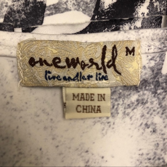 COPY - One World Live and Let Live Black and white Tank - Picture 10 of 11